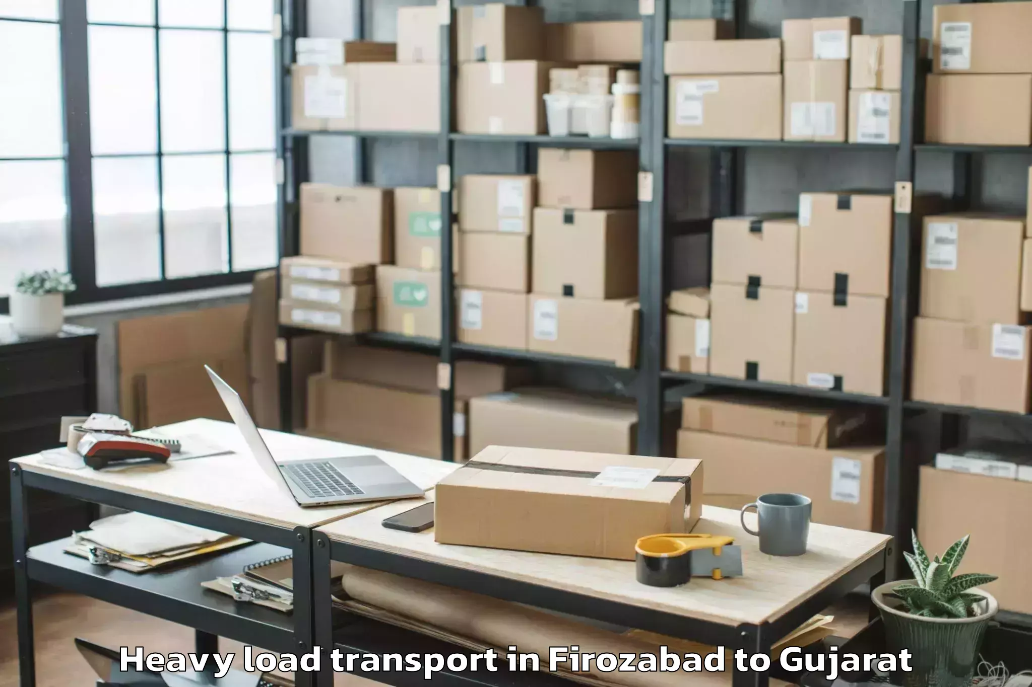 Top Firozabad to Valia Heavy Load Transport Available